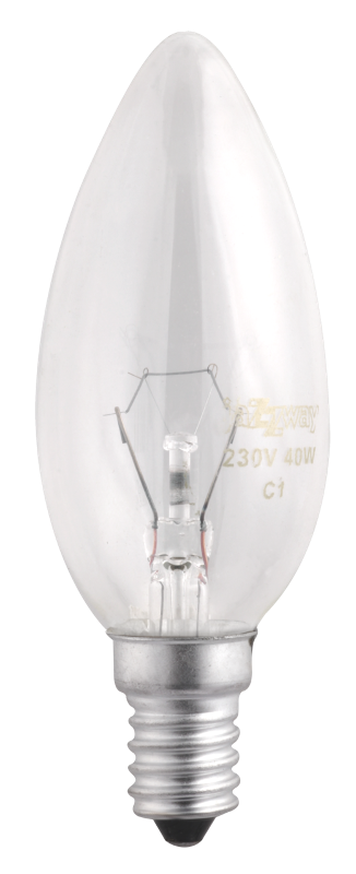 Лампа накаливания ЛОН 40Вт E14 240В B35 clear | 3320539 | Jazzway — Jazzway