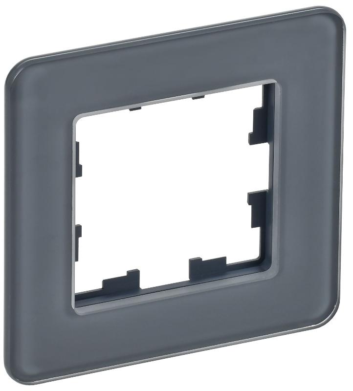 BRITE Рамка 1-ая РУ-1-2-Бр стекло графит RE | BR-M12-G-41-K53 | IEK — IEK (ИЭК)