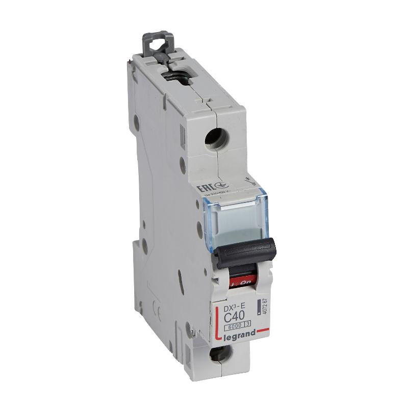 Выключатель автоматический  однополюсный DX3-E 6000 40А C 6кА | 407267 | Legrand — Legrand
