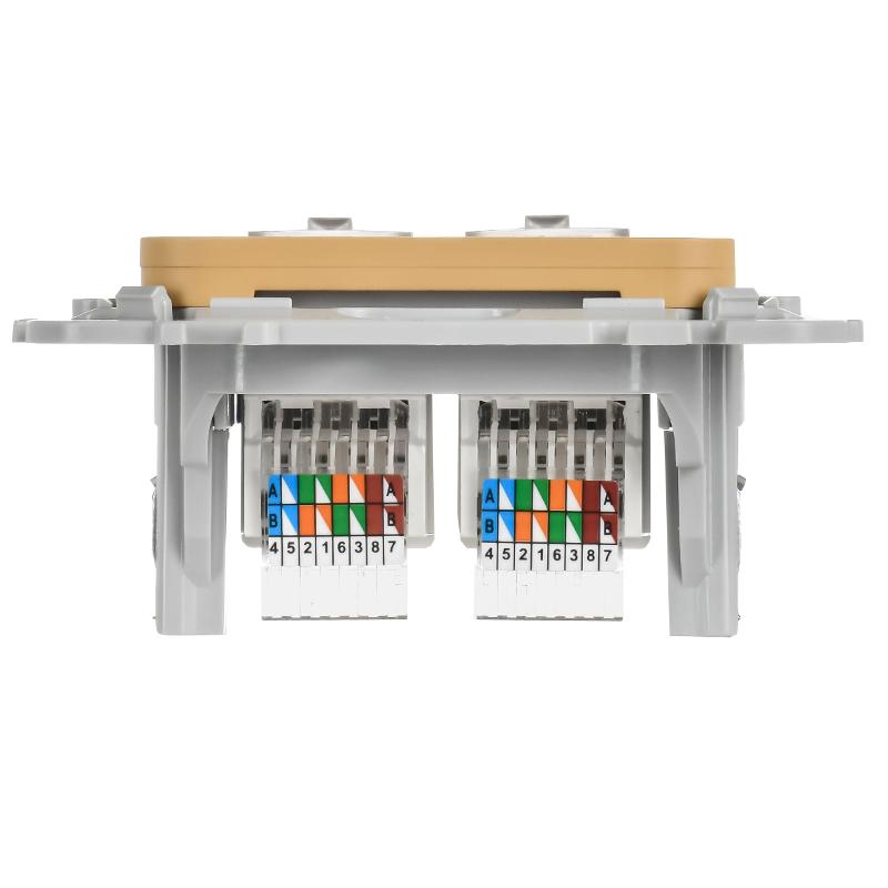 FLITE Розетка 2-ая компьютерная RJ45 кат.5Е UTP РК5е-2-0-ФлШм шамуа | FI-K22-1-K89 | IEK — миниатюра 4