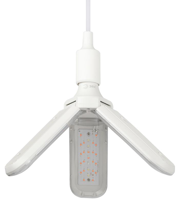Фитолампа для растений светодиодная  FITO-24W-RB-E27-FOLD 3-х лепестковая красно-синего спектра 24 Вт Е27 | Б0061428 | ЭРА — миниатюра 4