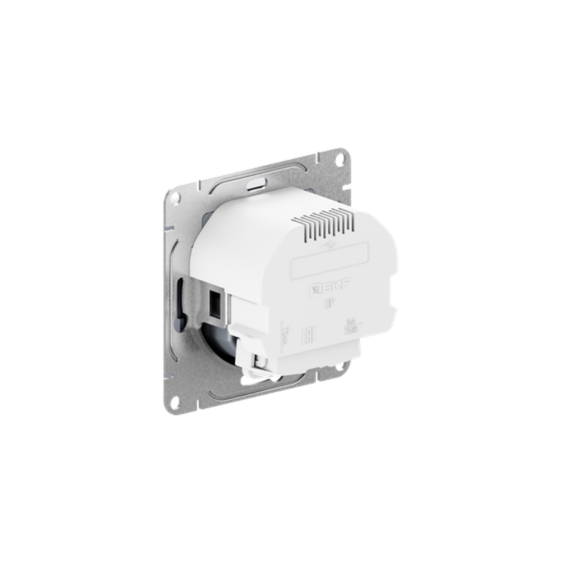 Механизм розетки с USB-A+С - 2шт, 16А, с заземлением, со шторками, алюминий Эпика EKF | UP1-SOA-111-USBA+USBC | EKF — миниатюра 4