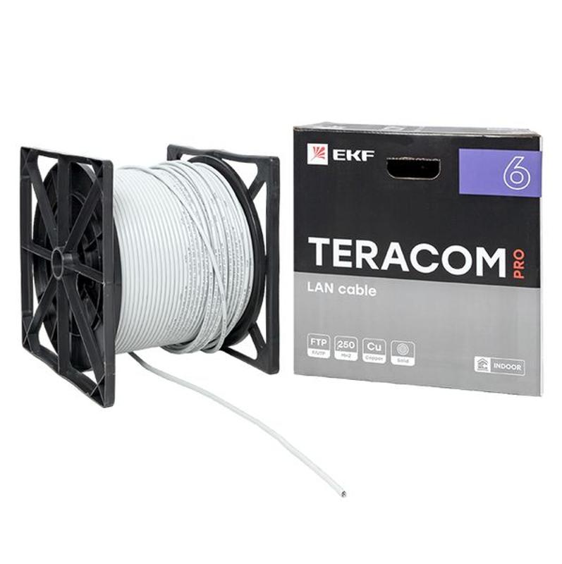 Кабель витая пара TERACOM PRO CAT.6 F/UTP 4 пары solid 23AWG цвет серый упак. 305м | TRP-6FTP-04PVC-GY-IN3 | EKF — миниатюра 17