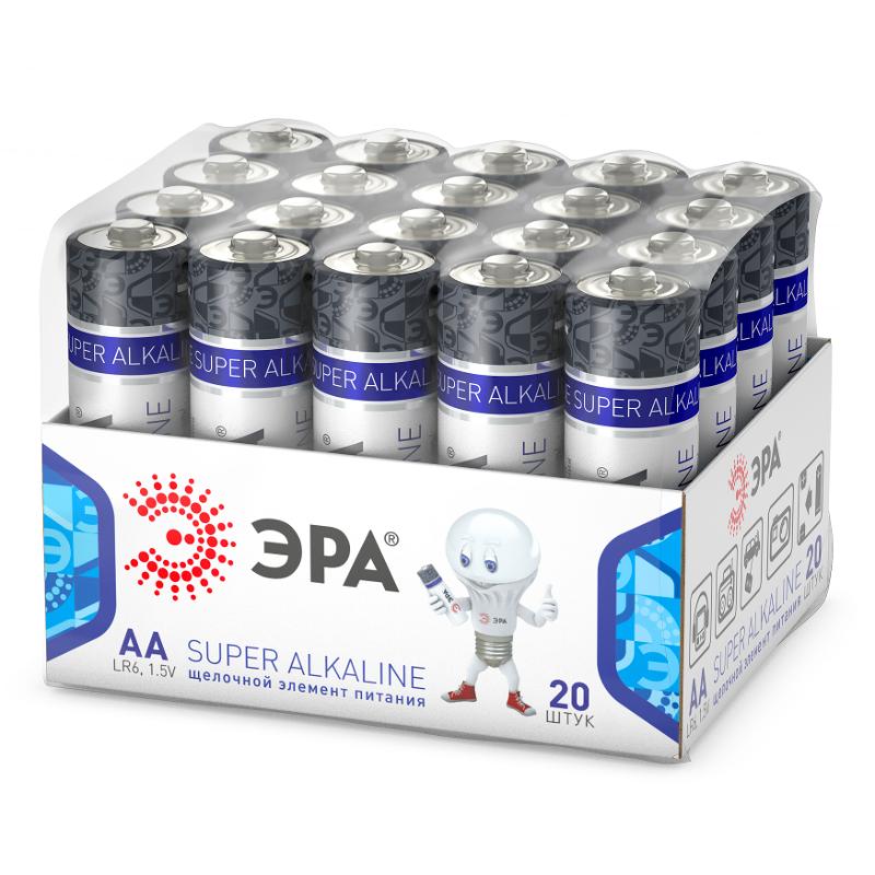 Батарейки LR6-20 bulk SUPER Alkaline (уп. 20шт) | Б0054623 | ЭРА — ЭРА (Энергия света)