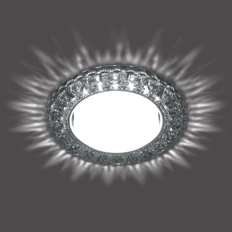 Светильник точечный встраиваемый декоративный CD4045 20LED*2835 SMD 6400K, 15W GX53, без лампы, серый, хром | 41411 | Feron — миниатюра 2