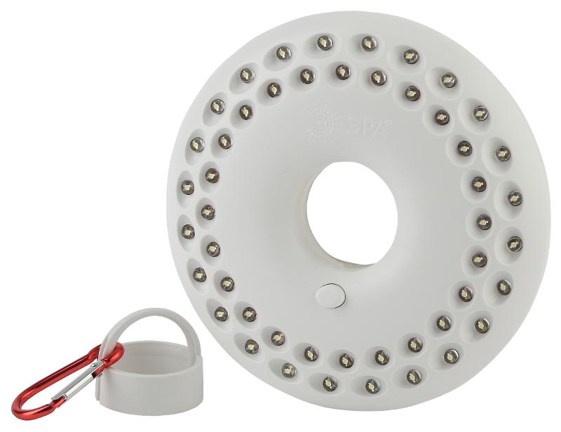 Фонарь кемпинговый 48xLED 3xAA K48 Кемпинг NEW, карабин, батареи в комплекте | Б0032283 | ЭРА — миниатюра 1