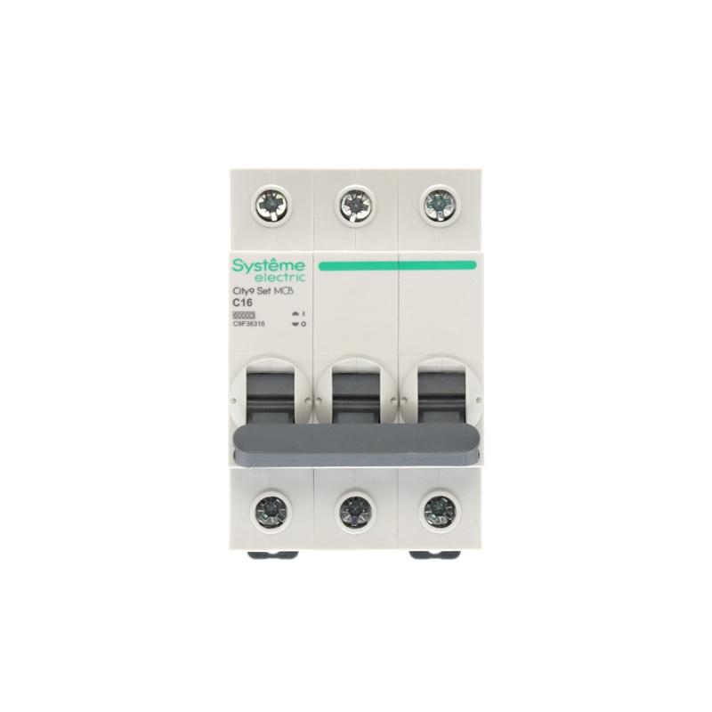 Выключатель автоматический трёхполюсный 16A C 6kA City9 | C9F36316 |Systeme Electric — миниатюра 3