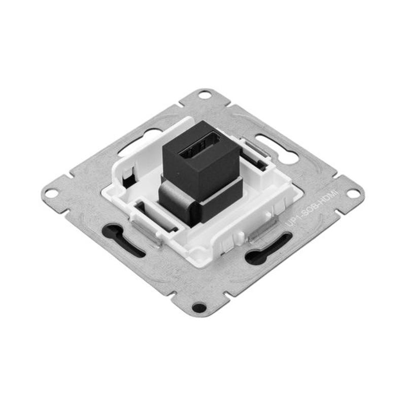 Механизм розетки HDMI, чёрный Эпика EKF | UP1-SOB-HDMI | EKF — миниатюра 10