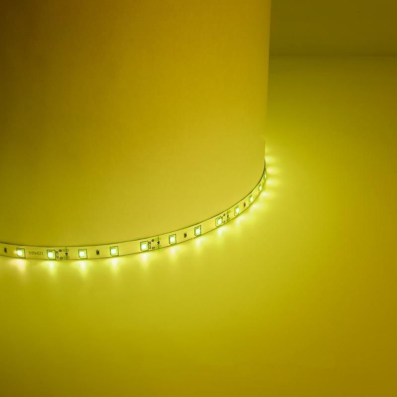 Лента светодиодная LS604/ 60SMD(2835)/м 4.8Вт/м 12V IP65 5000*8*3.8мм желтый | 27674 | FERON — миниатюра 1