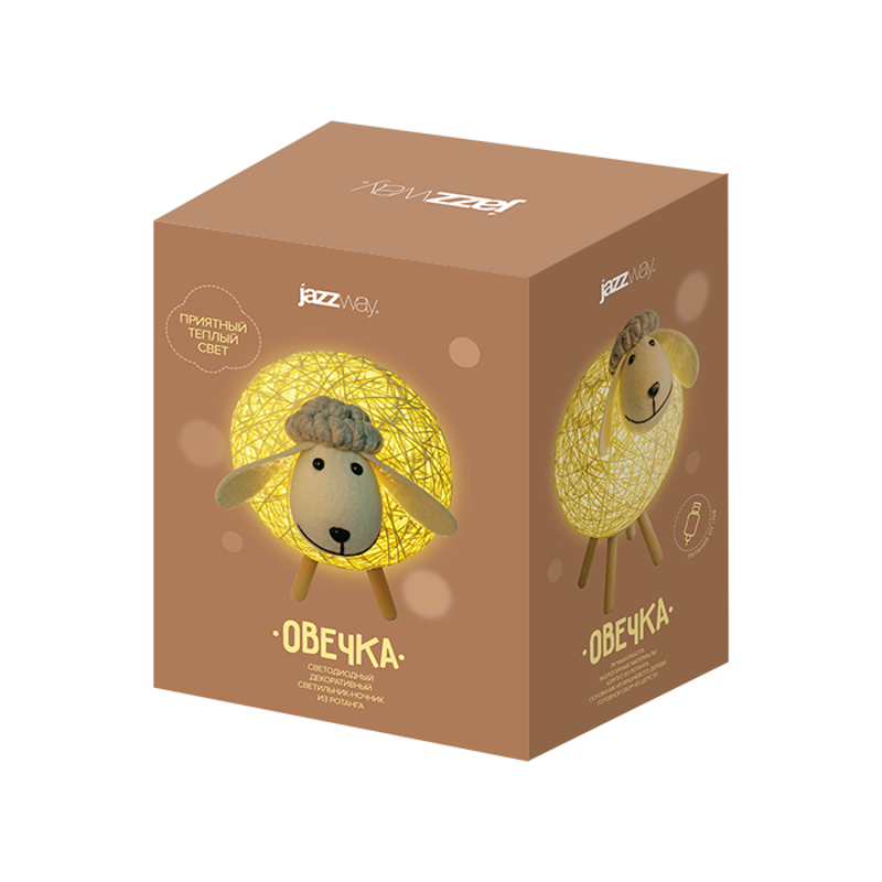 СВЕТИЛЬНИК JAZZway Настольный LAMB-USB арт.5038110 — миниатюра 3