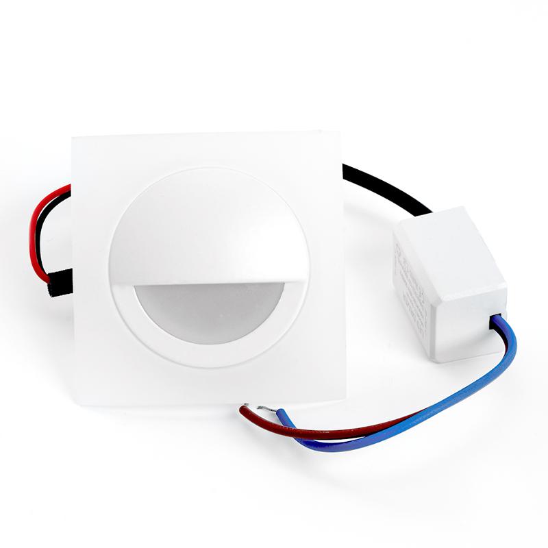 Светильник светодиодный встраиваемый для лестничной подсветки IP20 LN008 3W 210 Lm 4000К белый квадрат | 32665 | FERON — миниатюра 2