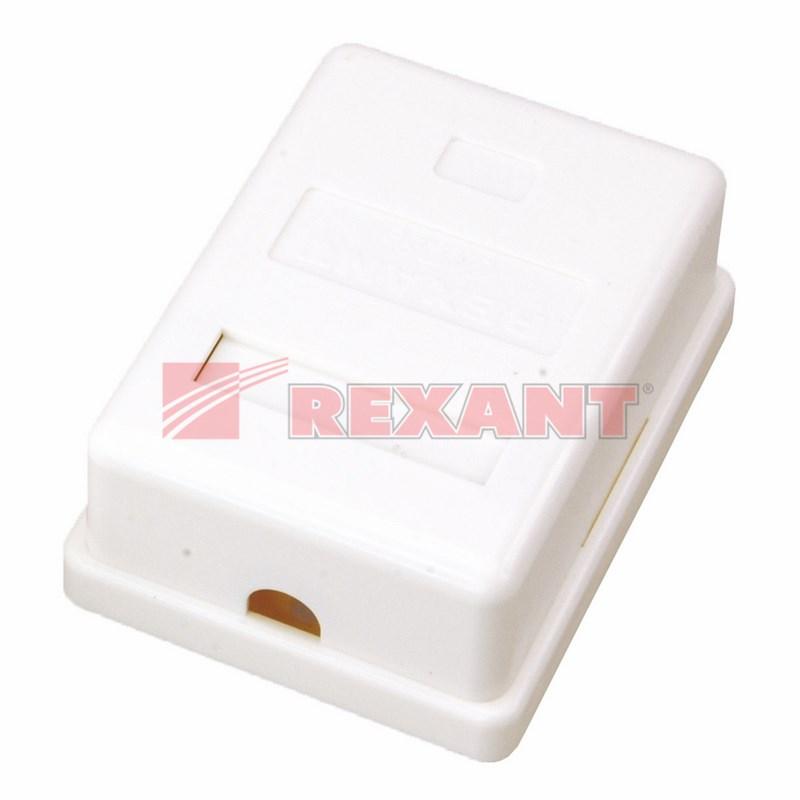 Розетка компьютерная 1-порт RJ-45(8P8C) категория 5e, внешняя | 03-0121 | REXANT — миниатюра 2