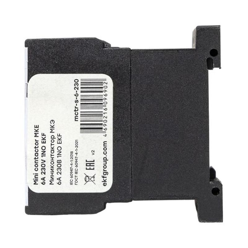 Миниконтактор МКЭ 6А 230В 1NO EKF PROxima | Mctr-s-6-230 | EKF — миниатюра 30
