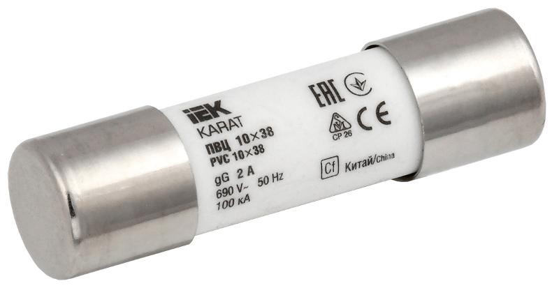 Вставка плавкая цилиндрическая ПВЦ 10х38 2А KARAT | MFL10-002 | IEK — IEK (ИЭК)