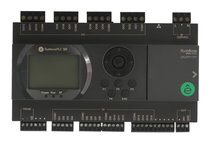 Интеллектуальное реле SR2; 220 VAC; дисплей; 28 IO: 16 DI, 12 DO (реле); 1xRS485, 1xRJ45 | ZR2PP11P7 | SE — Systeme Electric