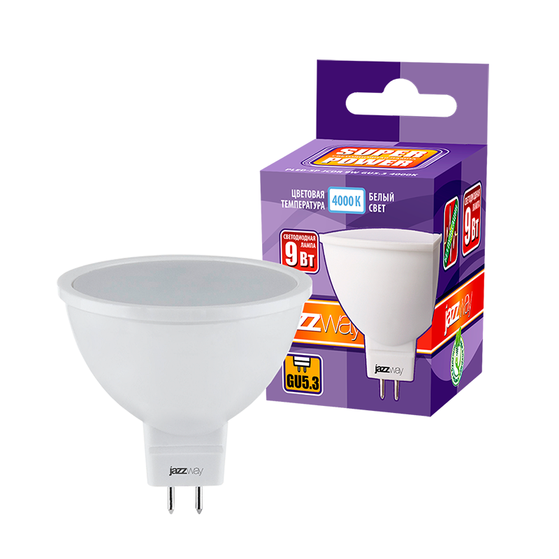 Лампа светодиодная PLED- SP JCDR 9w GU5.3 4000K-E | .5019577 | Jazzway — миниатюра 3