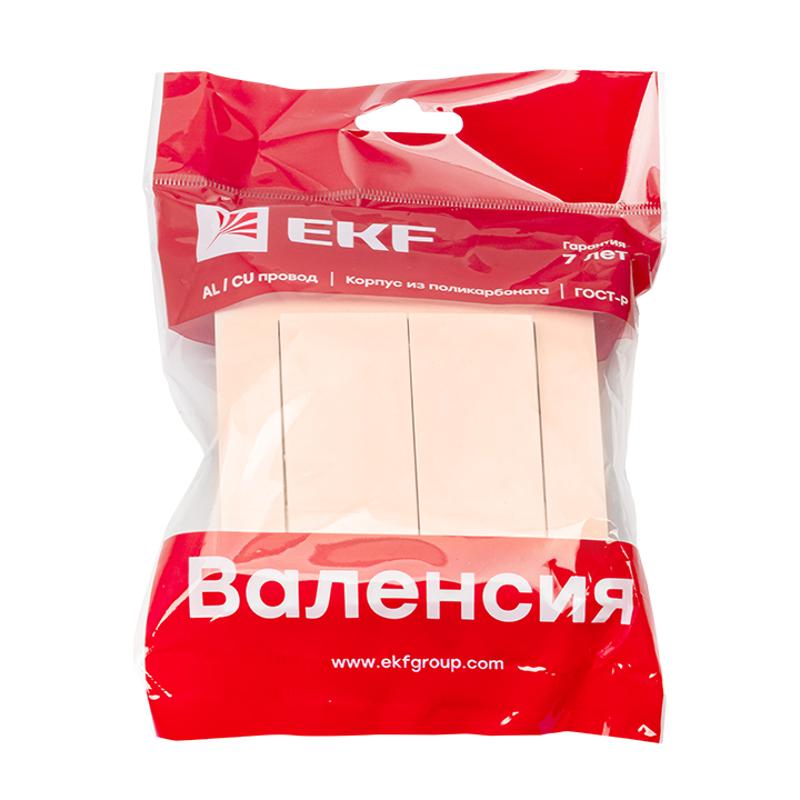 Валенсия выключатель 2-кл. 10А кремовый EKF PROxima |  EWV10-023-20 |  EKF — миниатюра 2