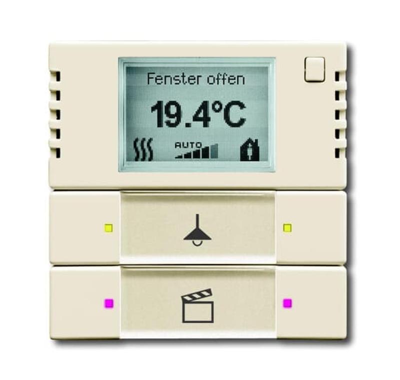 6128/28-840-500 Терморегулятор KNX с дисплеем и сенсором, 2/4-клавишный, Династия, латунь античная | 6134-0-0342 | 2CKA006134A0342 | ABB — ABB