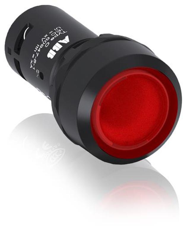 Кнопка с подсветкой CP1-13R-10 красная 220В AC/DC с плоской клавишей без фиксации 1НО | 1SFA619100R1311 | ABB — ABB