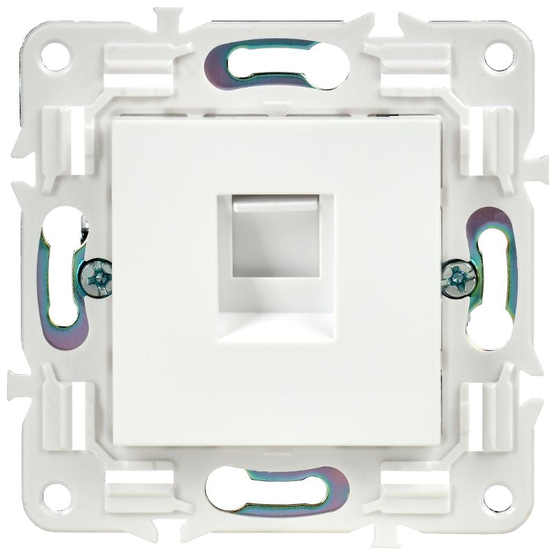 SKANDY Розетка компьютерная RJ45 кат.5E SK-K01W арктический белый | SK-K10-1-K01 | IEK — миниатюра 2