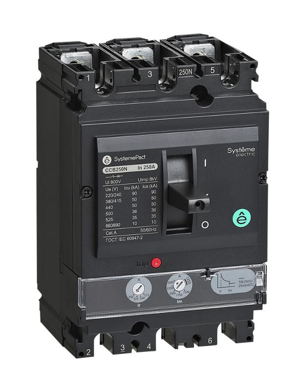 АВТ.ВЫКЛ SYSTEMEPACT CCB250 100KA 3P3D TMD200 РЫЧАГ | SPC250S200L3DF | SE — Systeme Electric