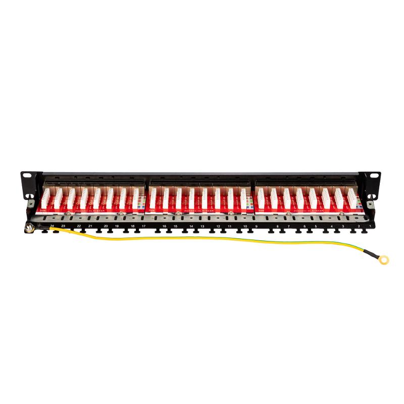 Патч-панель 19", 1U, CAT6A, 24 порта RJ45, экранированная | RN6APPF241 | DKC — миниатюра 3