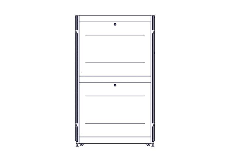 Шкаф Systeme Electric, серия Uniprom, 42U-750/1200, боковые панели 4шт, черный | UR3350 | SE — миниатюра 3