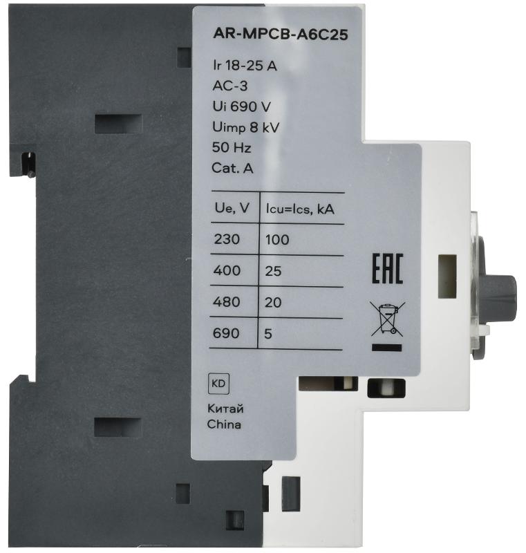 ARMAT Автоматический выключатель защиты двигателя A6 GV2P 18-25А | AR-MPCB-A6C25 | IEK — миниатюра 3