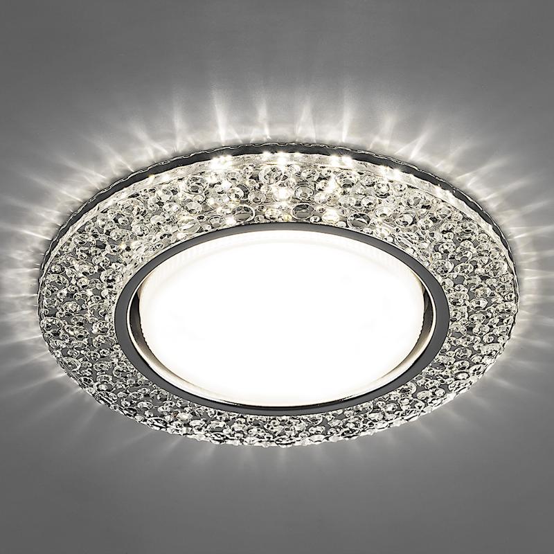 Светильник потолочный встраиваемый под лампу GX53 CD4032 20LED*2835 SMD 4000K, 15W GX53, без лампы, прозрачный, хром | 32996 | FERON — миниатюра 2