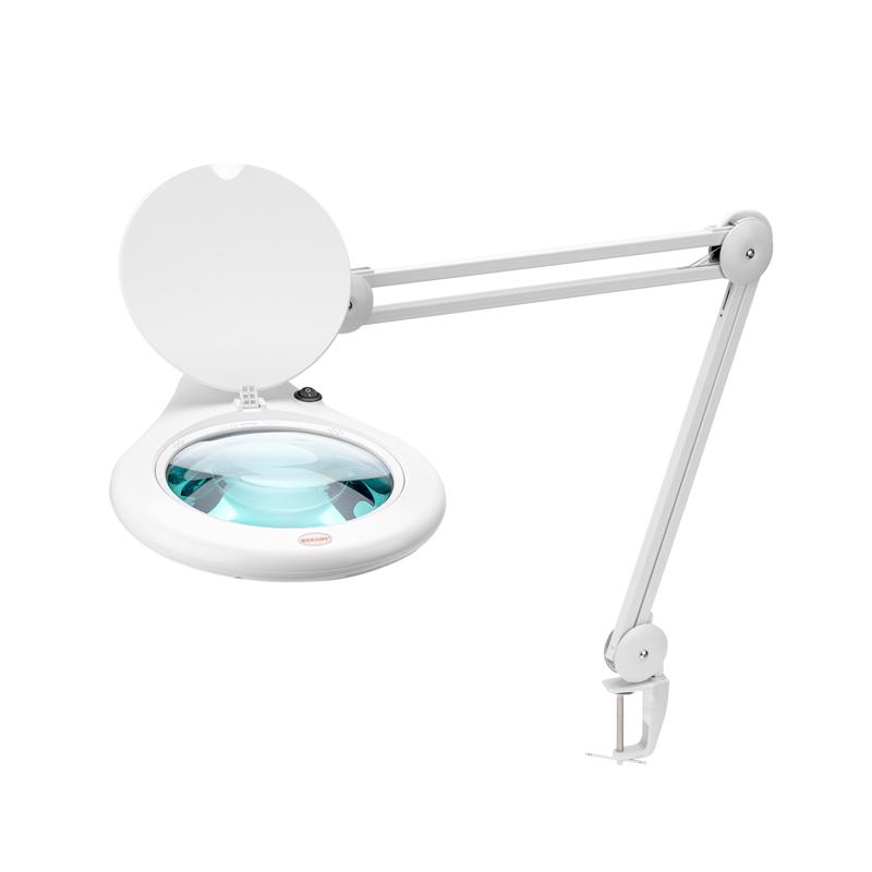 Лупа на струбцине , круглая, 5D, с подсветкой 108 LED, белая | 31-0503 | REXANT — REXANT