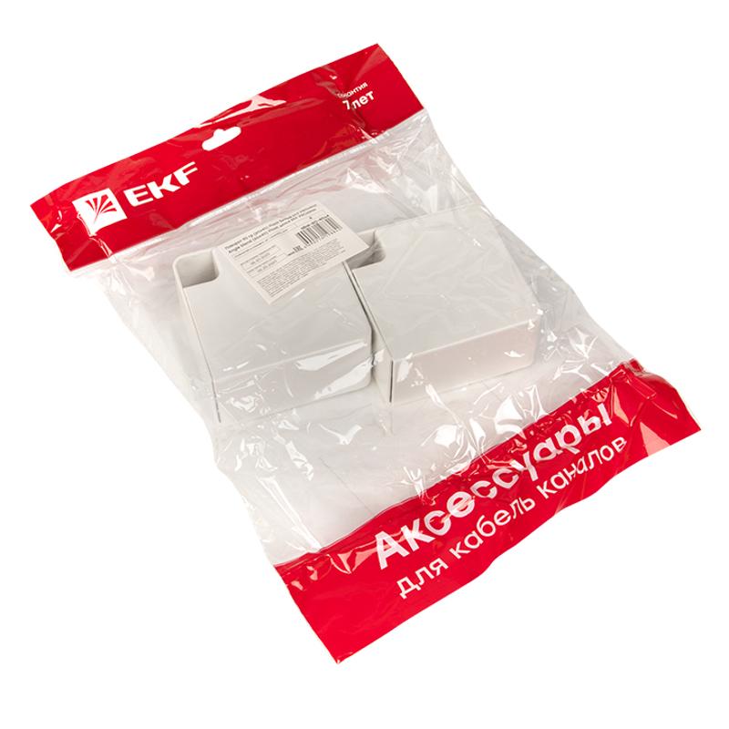 Поворот 90 гр. (60х40) (4 шт) Plast EKF PROxima Белый|abw-60-40x4|EKF — миниатюра 2