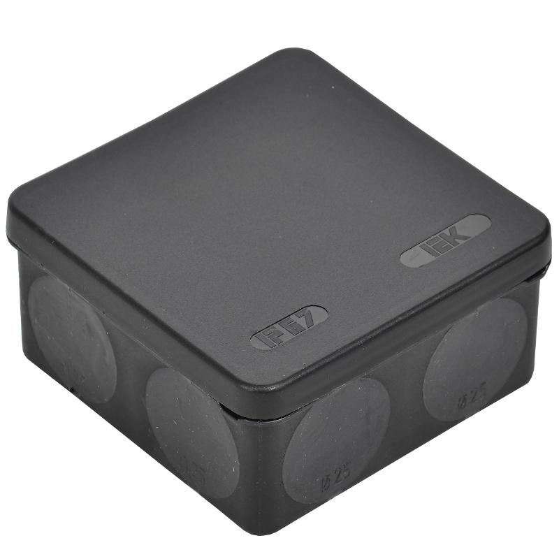 Коробка расп. КМ42455 о/п 100х100х50мм IP67 8 вв. черная | UKO21-100-100-050-K02-66 | IEK — миниатюра 3