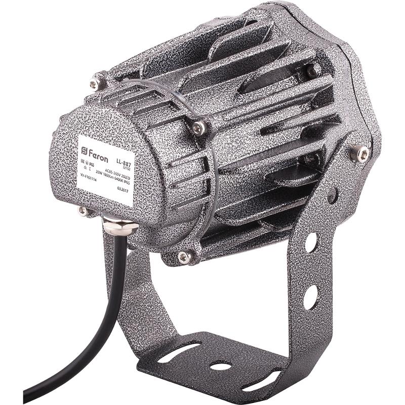 Прожектор архитектурный светодиодный LL-886 D90xH115 IP65 10W 85-265V теплый белый | 32149 | FERON — миниатюра 2