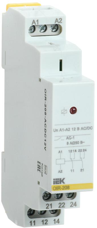 Промежут. реле.OIR 2 конт (8А). 12 В AC/DC | OIR-208-ACDC12V | IEK — фото 1 | Sento