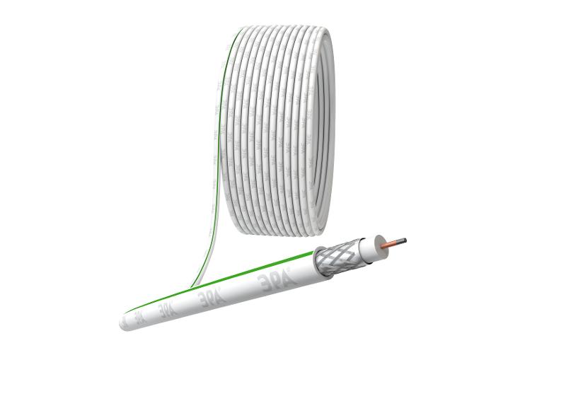 ЭРА Кабель коаксиальный SAT 703 B,75 Ом, CCS/(оплётка Al, 75%), PVC,цвет белый, бухта 100 м | Б0044608 | ЭРА — ЭРА (Энергия света)