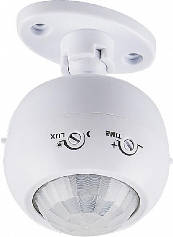 Датчик движения и освещенности SEN16 230V 1200W 8m 120°(гориз.) 360°(верт.) IP20, белый | 22074 | FERON — Feron