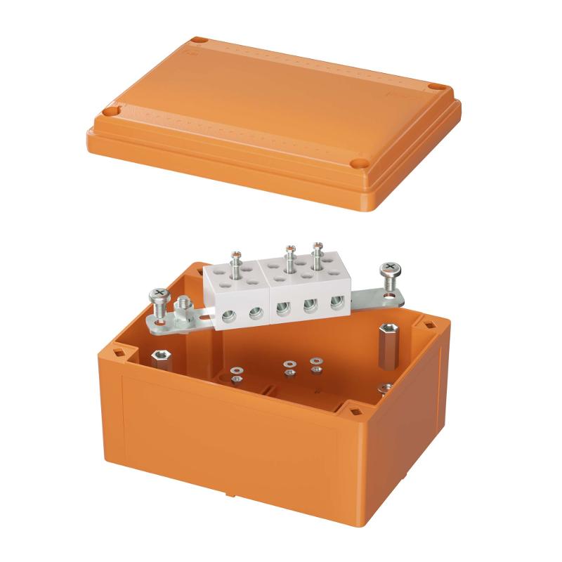 Коробка распределительная пластиковая FS огн., IP56,150х110х70мм, 5р, 450V,30A,16мм.кв  с гладкими стенками и клеммниками | FSB20516 | DKC — DKC (ДКС)