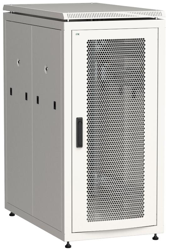 Шкаф сетевой 19" LINEA N 28U 600х1000 мм перфорированные двери серый | LN35-28U61-PP | ITK — фото 1 | Sento