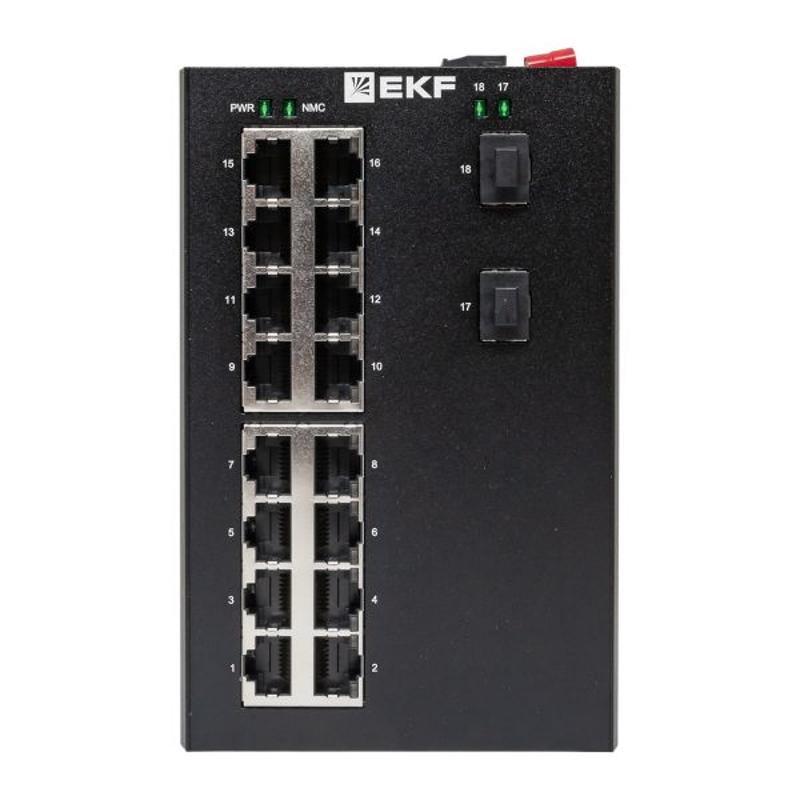Промышленный неуправляемый коммутатор U-2GX/SFP-16GT, 2 порта 1000Base-X SFP, 16 портов 10/100/1000Base-T(X) RJ45, монтаж на динрейку TSX |TSX-U-2GX/S — миниатюра 17