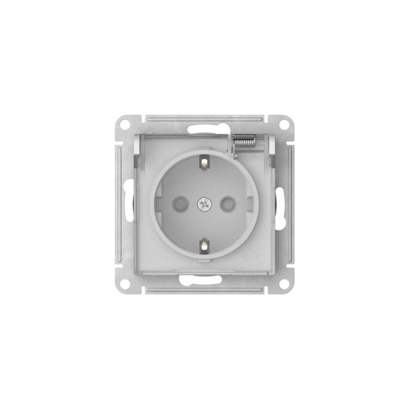 AtlasDesign Aqua Белый Розетка с заземлением со шторками с прозрачной крышкой,16А, IP44, механизм, быстрозажимные клеммы,БЕЛЫЙ | ATN440146S | SE — миниатюра 4