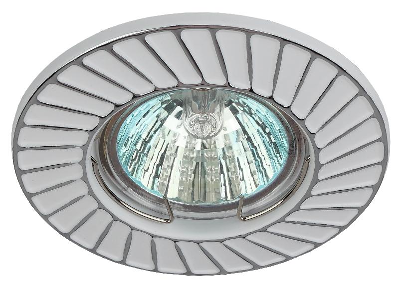 Светильник встраиваемый ST6 CH/WH штампованный MR16,12V/220V, 50W белый/хром | Б0036488 | ЭРА — ЭРА (Энергия света)