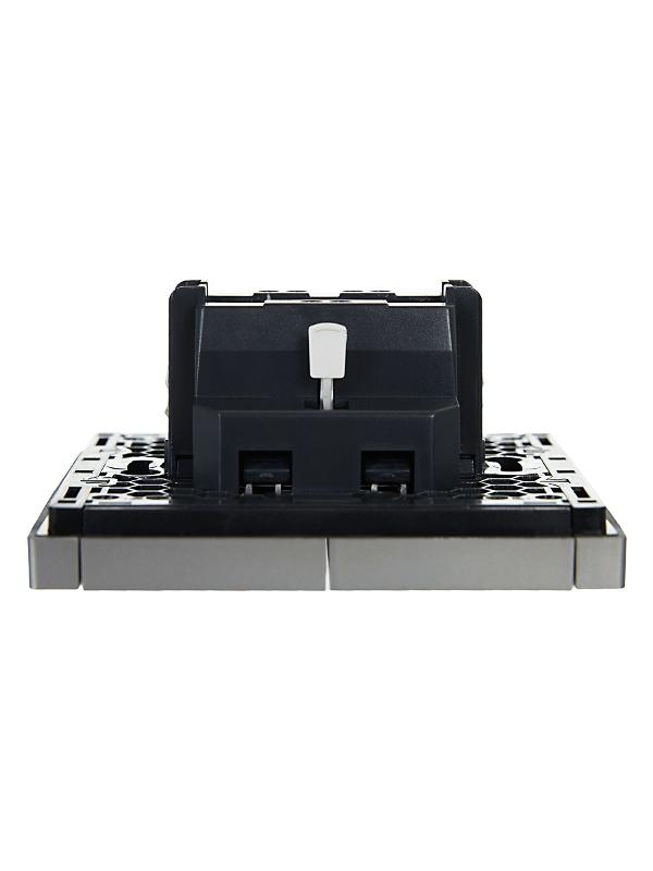 FORTE&PIANO Выключатель 2-клавишный 10А FP505 сталь | FP-V20-0-10-1-K46 | IEK — миниатюра 5