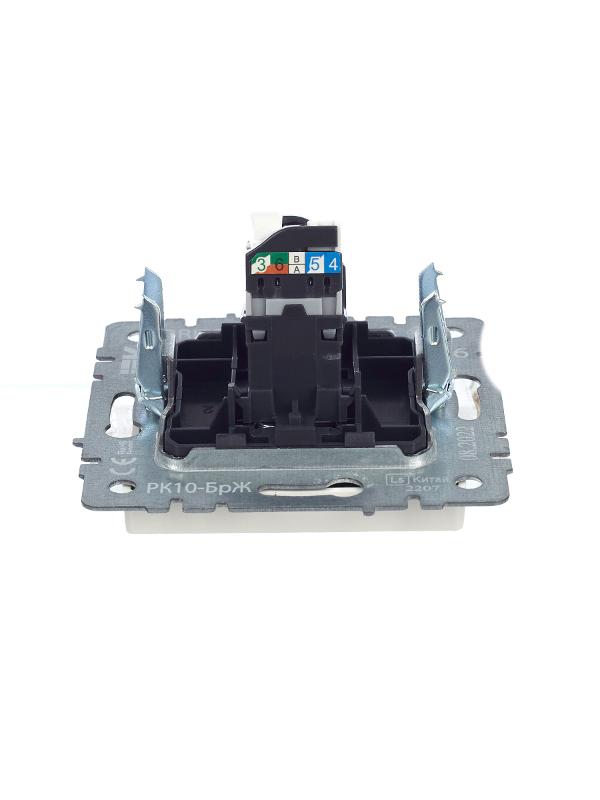 BRITE Розетка компьютерная RJ45 кат.5E РК10-БрЖ жемчужный  | BR-K10-1-K36 | IEK — миниатюра 14