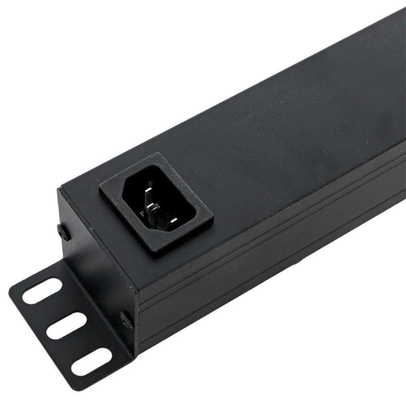 Блок розеток PDU TERACOM PRO 19" 1U 10А/250В 7 розеток Schuko с выключателем разъем C14 | TRP-HPD-LS-10A-7SH-C14 | EKF — миниатюра 11