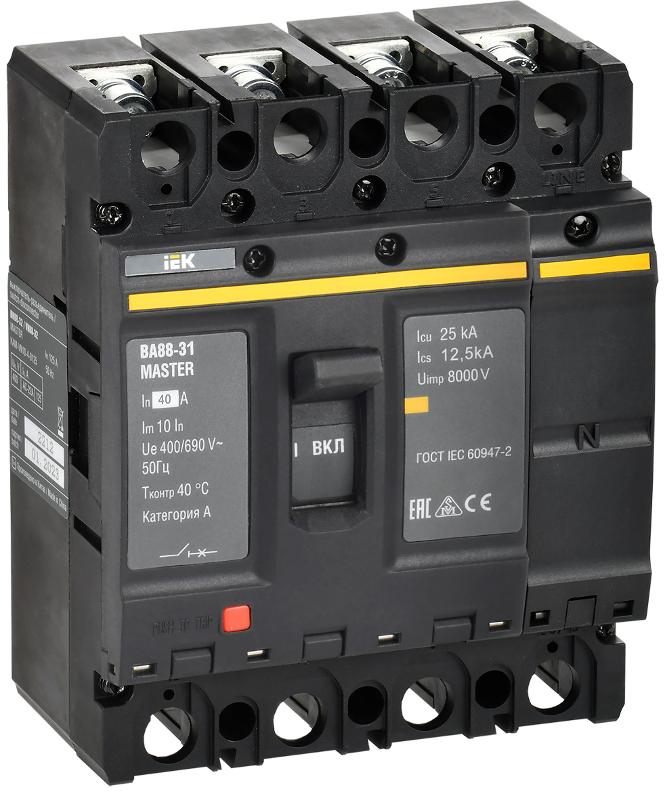 Выкл. авт. ВА88-31 4P 40А 25кА MASTER  | SVA00-4-0040-02 | ИЭК — IEK (ИЭК)