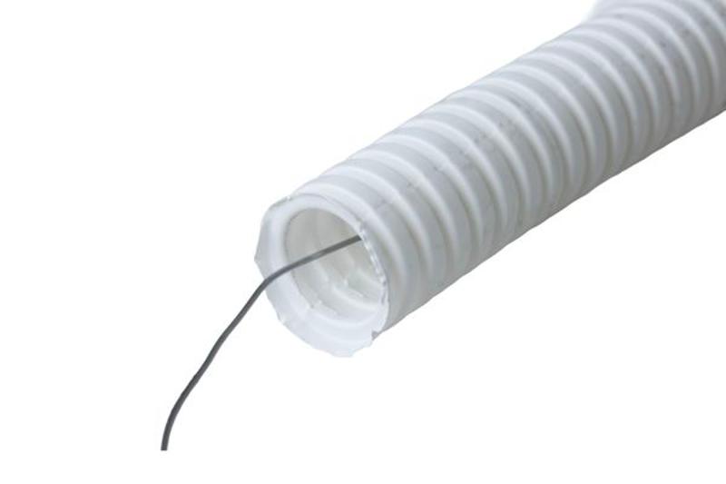 Труба гофр.ПВХ Plast с зондом d20мм (100м) белая EKF | tg-z-20-100-white | EKF — миниатюра 2