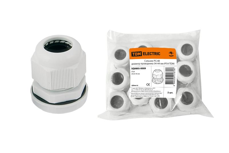 Сальник PG 48 диаметр проводника 34-44мм IP54  | SQ0805-0009 | TDM — TDM ELECTRIC