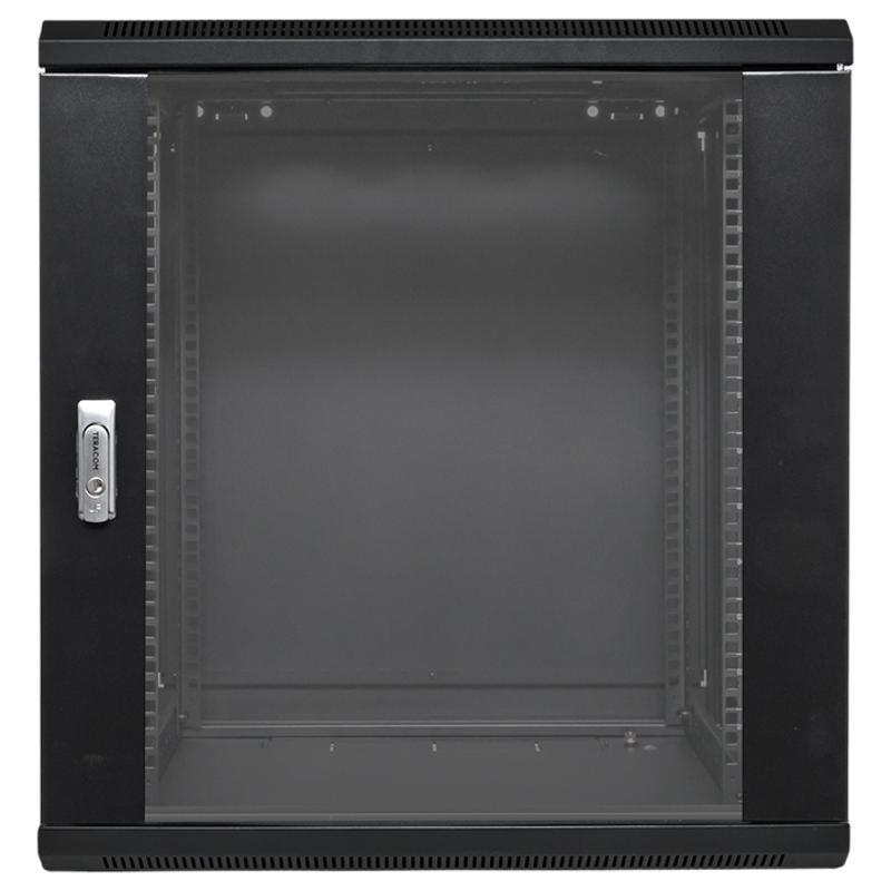 Шкаф настенный 19" TERACOM PRO 12U 600х450 мм дверь стеклянная с замком-ручкой чёрный | TRP-WLL-1264-40B | EKF — миниатюра 10