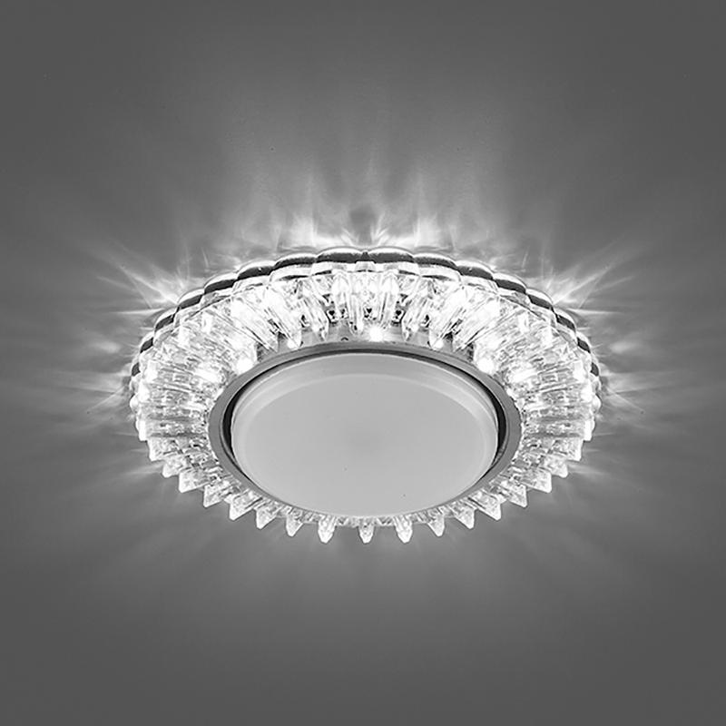 Светильник потолочный встраиваемый под лампу GX53 CD4025 20LED*2835 SMD 4000K, 15W GX53, без лампы, прозрачный, хром | 29539 | FERON — миниатюра 4