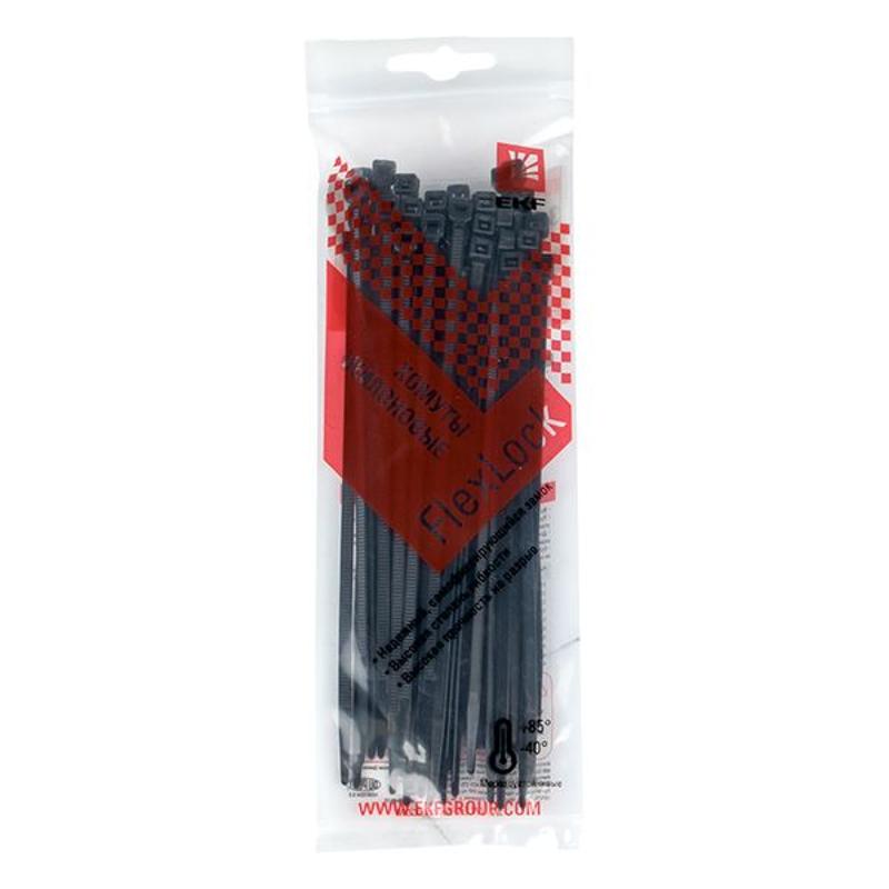 Хомут P6.6 стандартный (ч), 3.6x150 (50шт) FlexLock PROxima | plc-fl-ctsb-3.6x150-r | EKF — миниатюра 6